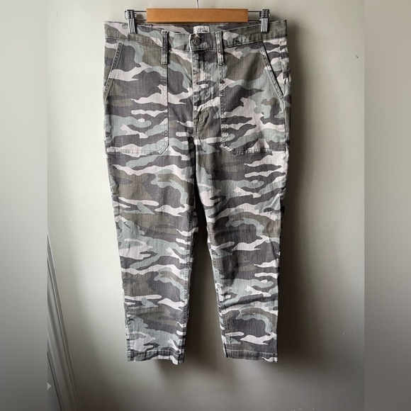 J Crew Straight-leg crop pant in camo soft sateen size 30 - Picture 2 of 13